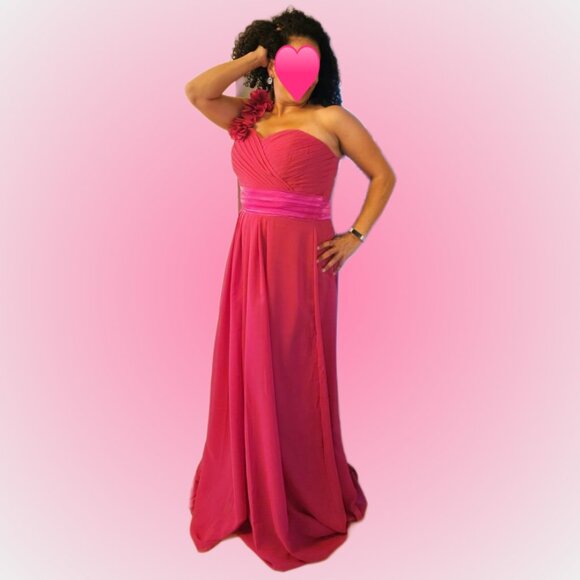 H.S.D Floral One Shoulder Long - Picture 1 of 6